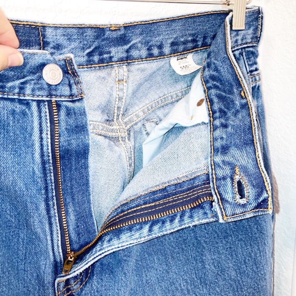 VTG LEVI'S 550 Horseshoe Tapered Leg Relaxed Fit Jean SZ: 14 REG Short - Picture 4 of 11